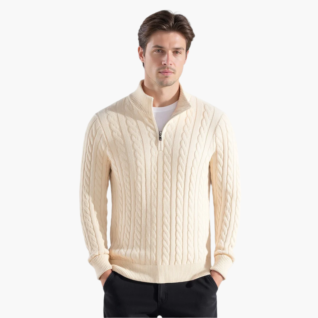 Beaumont Zipped Cable Sweater